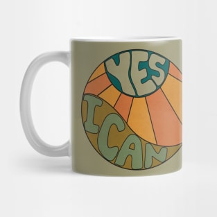 Retro arsthetic Yes I Can Mug